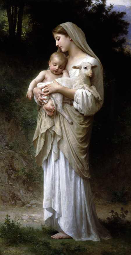 NIEWINNOŚĆ — BOUGUEREAU William-Adolphe (1825, La Rochelle - 1905, La Rochelle), 1893; źródło:en.wikipedia.org