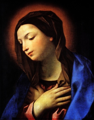 DZIEWICA ZWIASTOWANIA — RENI, Gwidon (1575, Calvenzano – 1642, Bolonia), olejny na płótnie, 58.5×46.5 cm, Landesmuseum, Oldenburg; źródło: www.wga.hu