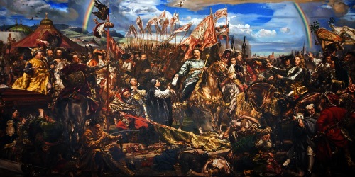 SOBIESKI pod WIEDNIEM - Jan MATEJKO (1830, Kraków 1838 - 1893, Kraków), 1883, olejny na płótnie, 458x894cm, Muzeum Watykańskie, Rzym; źródło: www.pinakoteka.zascianek.pl