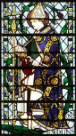 św. DUNSTAN: witraż; źródło: www.earlybritishkingdoms.com
