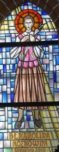 bł. KAROLINA KÓZKA - witraż, Śmiłowow; źródło: picasaweb.google.com