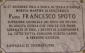 bł. FRANCISZEK SPOTO - TABLICA PAMIĄTKOWA, Raffadali; źródło: www.beatofrancescospoto.it