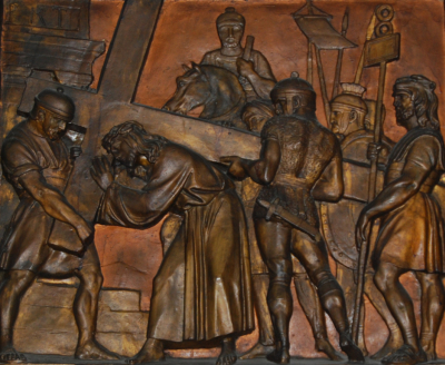 DROGA KRZYŻOWA, stacja II: XIX w., drzeworyt, kościół św. Anianusza, Chartres; źródło: zasoby własne (2010)