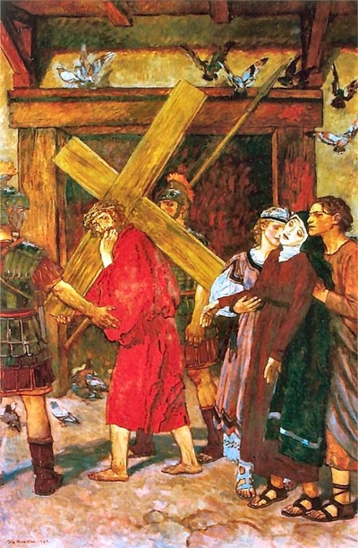 DROGA KRZYŻOWA, stacja IV – MEHOFFER, Józef (1869, Ropczyce - 1946, Wadowice) - 1933-1946, kaplica pw. Męki Pańskiej, Bazylika oo. Franciszkanów, Kraków; źródło: www.pinakoteka.zascianek.p