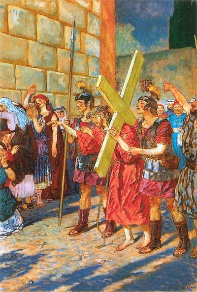 DROGA KRZYŻOWA, stacja V – MEHOFFER, Józef (1869, Ropczyce - 1946, Wadowice) - 1933-1946, kaplica pw. Męki Pańskiej, Bazylika oo. Franciszkanów, Kraków; źródło: www.pinakoteka.zascianek.p