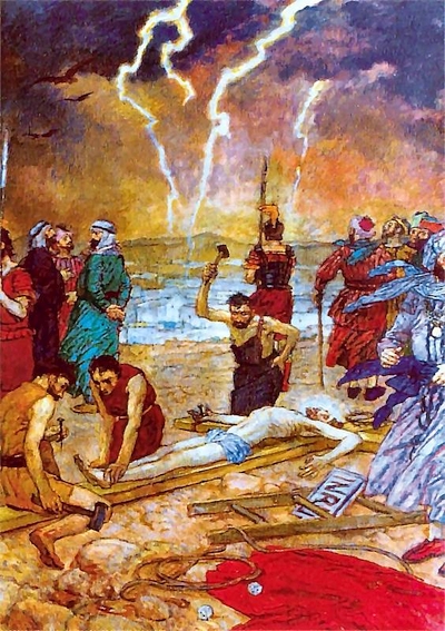 DROGA KRZYŻOWA, stacja V – MEHOFFER, Józef (1869, Ropczyce - 1946, Wadowice) - 1933-1946, kaplica pw. Męki Pańskiej, Bazylika oo. Franciszkanów, Kraków; źródło: www.pinakoteka.zascianek.p