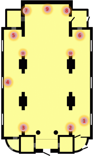 POMOCNICZY SCHEMAT KOŚCIOŁA: kościół św. Zygmunta, Słomczyn; źródło: zasoby własne